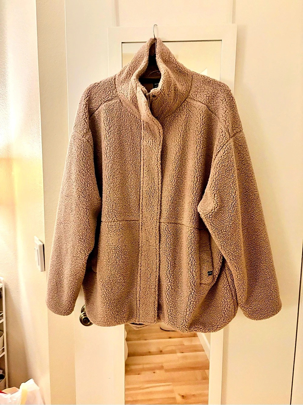 prAna Snap Jacket Teddy Fleece - Mauve, XL